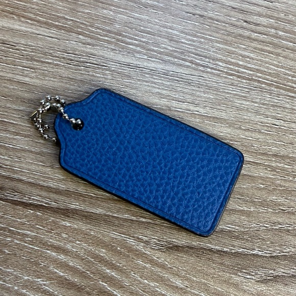 Coach Navy Textured Keychain - Picture 3 of 3